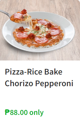 greenwich menu 2024  pizza rice bake chorizo pepperoni