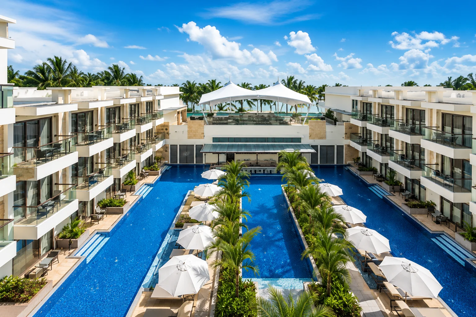 Henann Palm Beach Resort Boracay — beachfront resort with multiple pools on White Beach