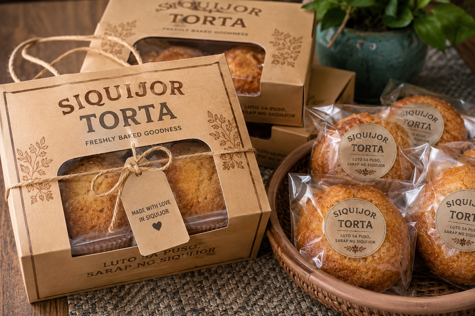 Torta Siquijor wrapped and boxed as pasalubong ready to bring home — the most popular take-home gift from Siquijor island Philippines