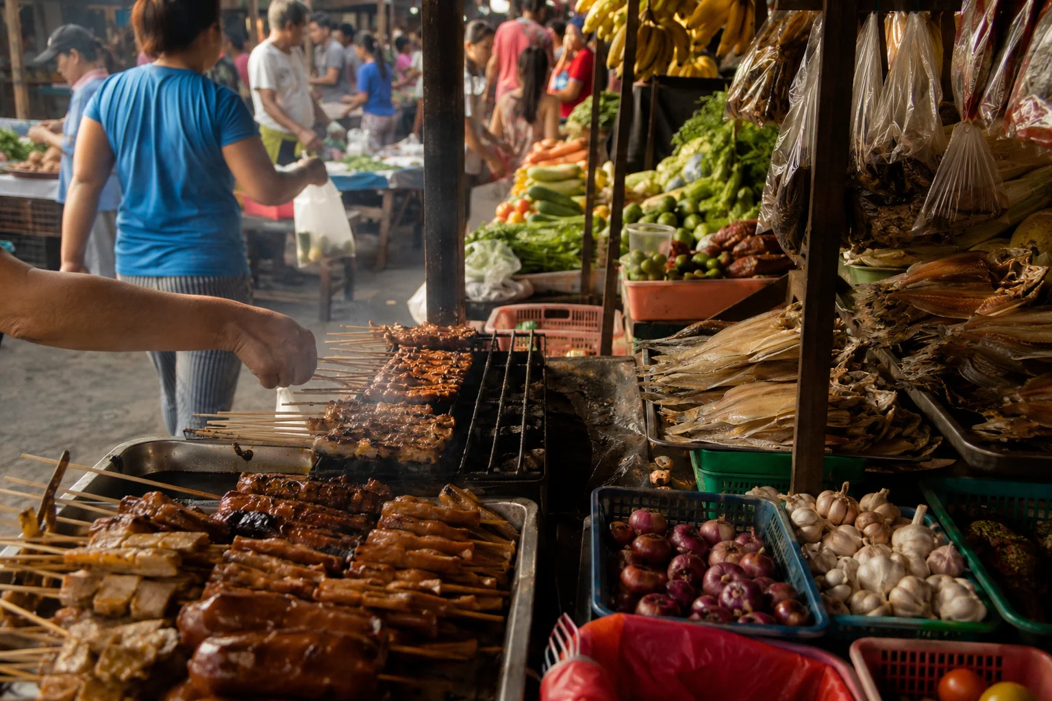 Carbon Market street food stalls in Cebu