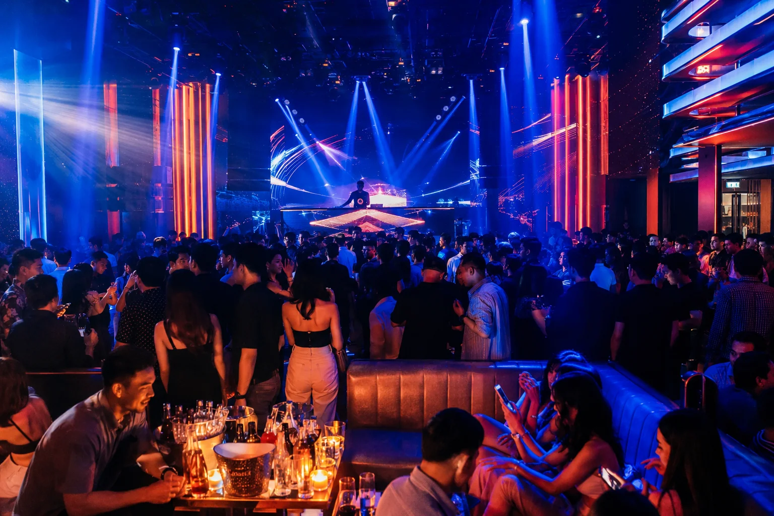 Interior of an upscale nightclub in Cebu City's IT Park with lighting and dance floor