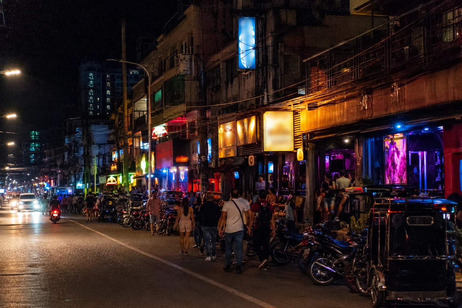 Mango Avenue nightlife street scene in Cebu City with bars and KTV lounges