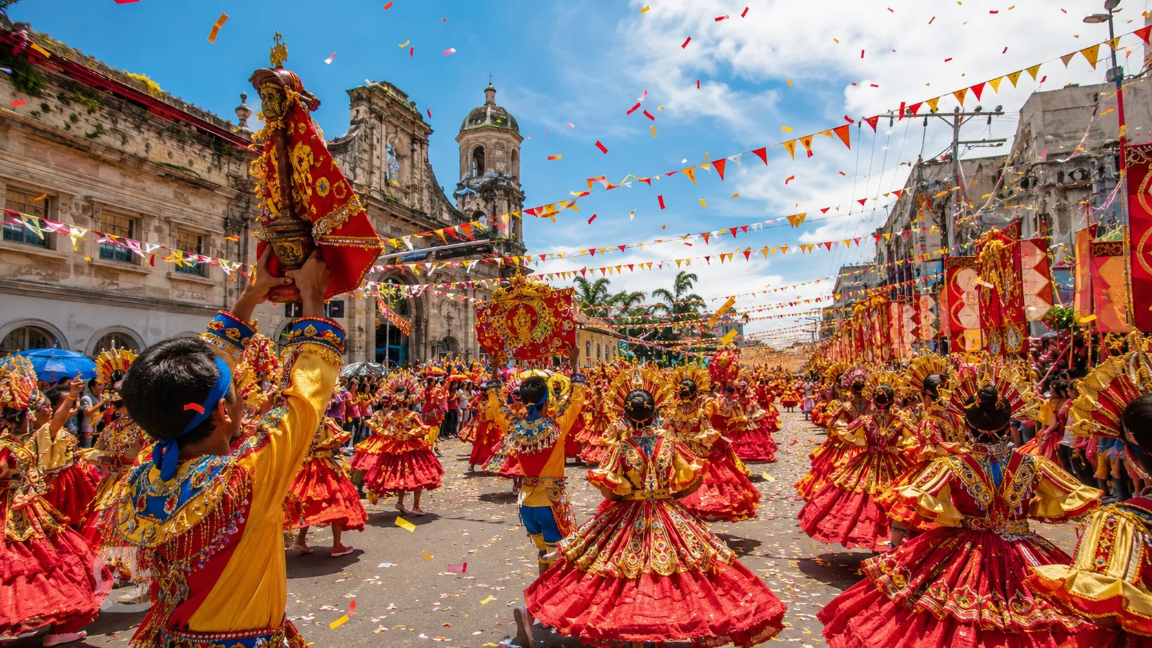 Sinulog Festival street celebration in Cebu City in January