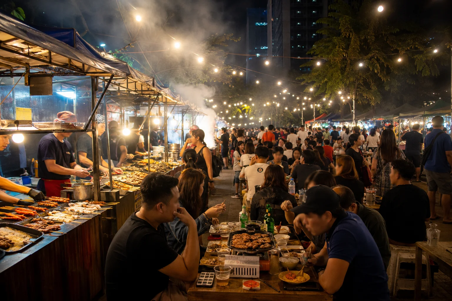 Sugbo Mercado night market food stalls in Cebu City IT Park