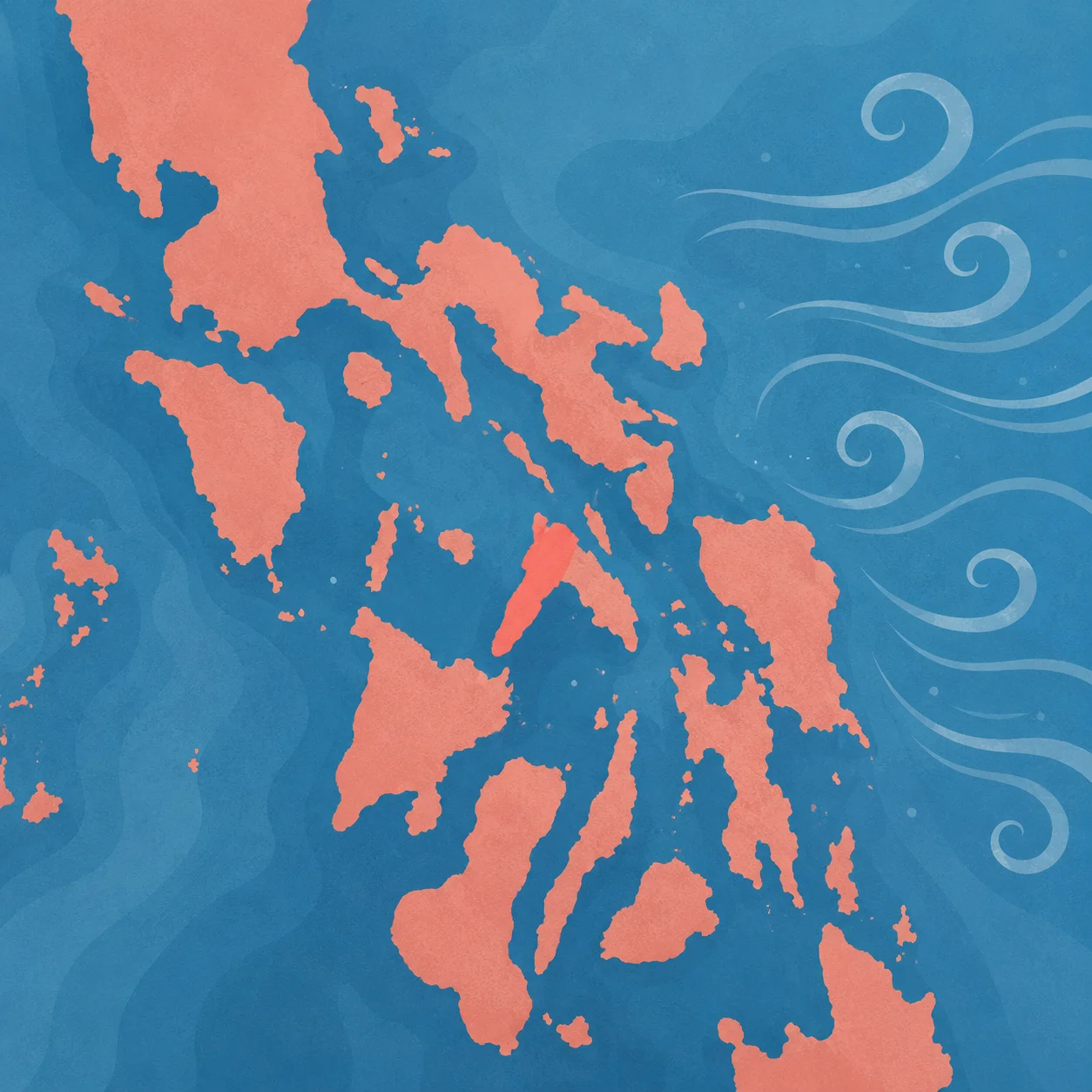 Illustration representing typhoon season awareness in Cebu, Philippines