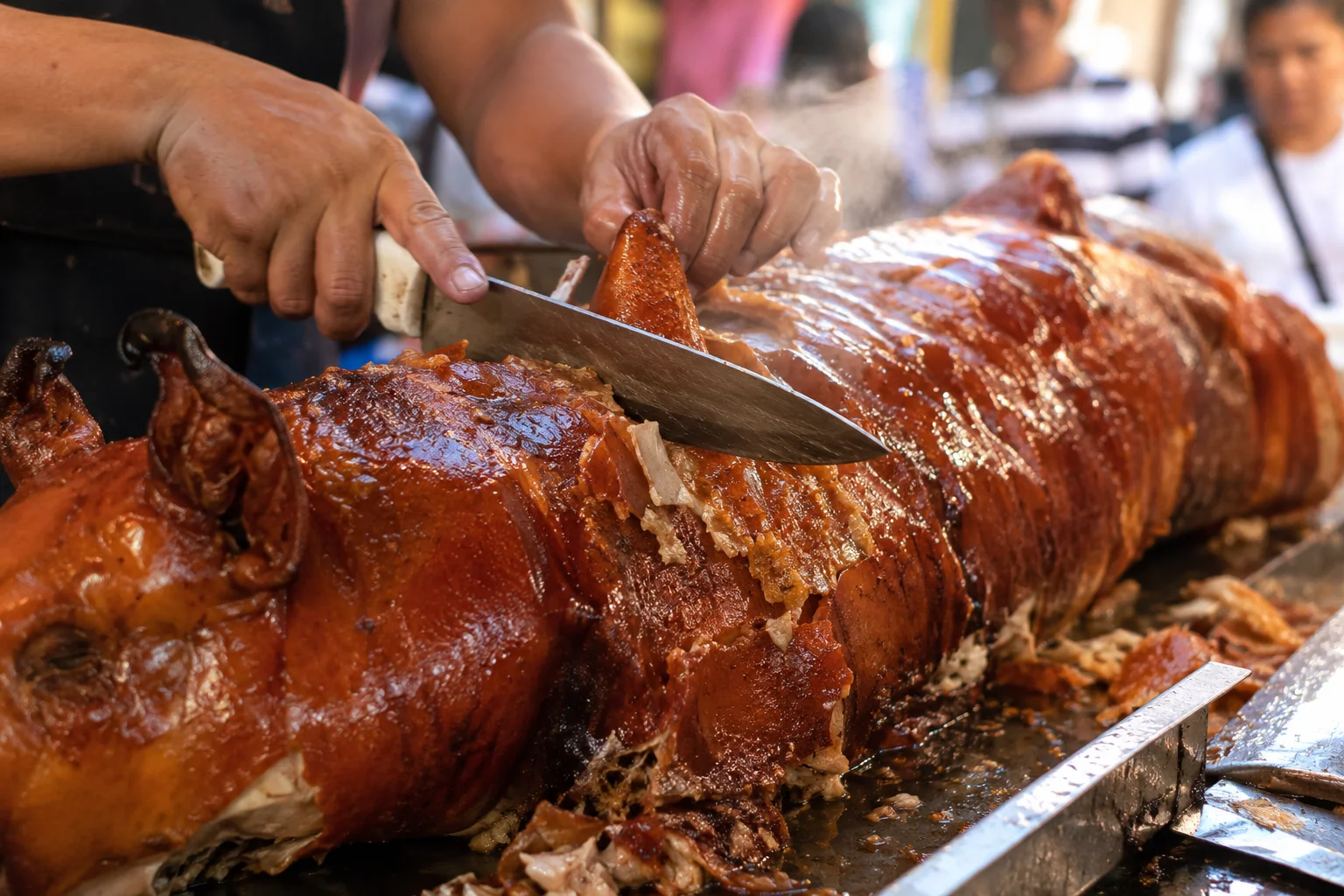 CnT Lechon Cebu crispy roasted pig skin