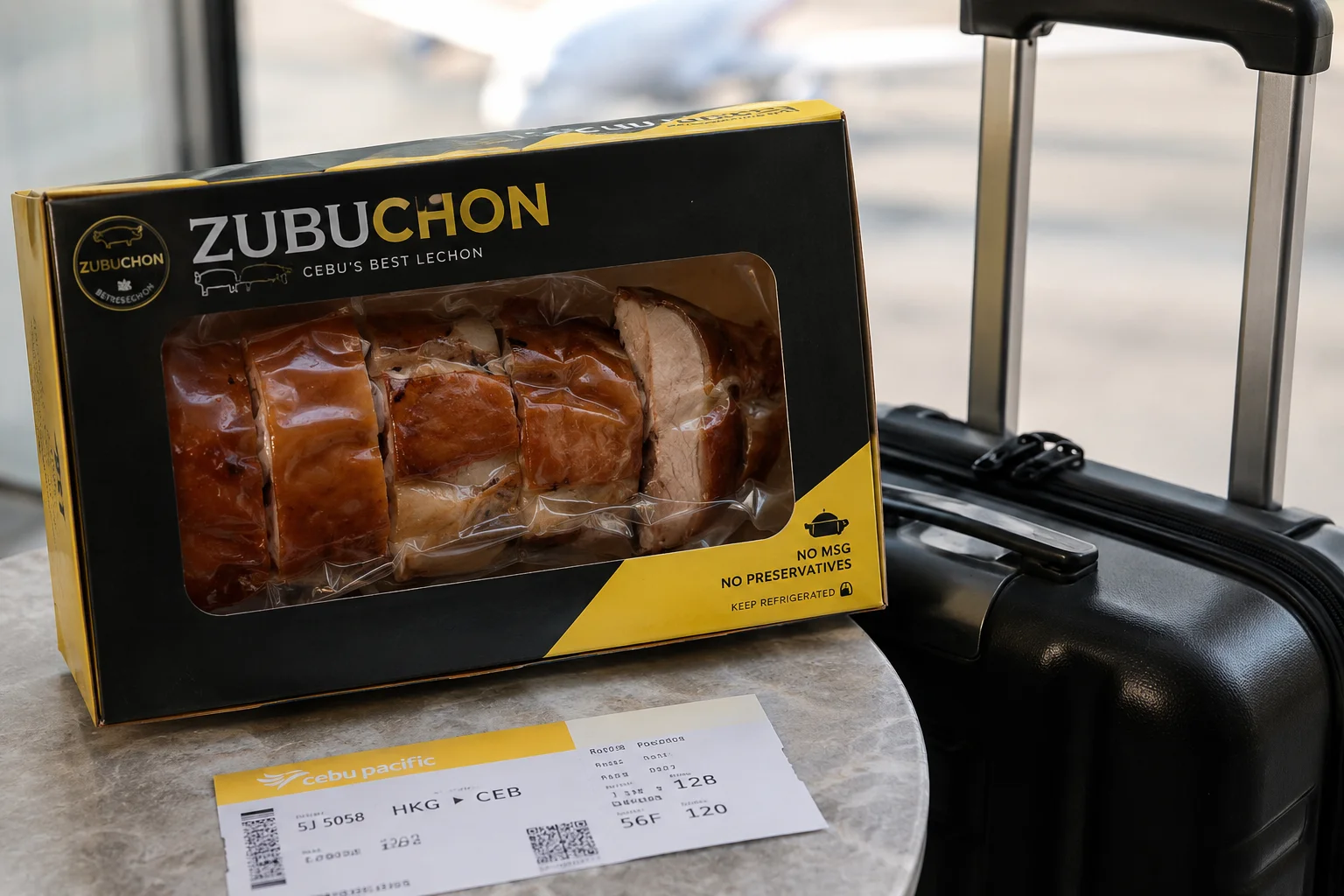 Vacuum-sealed lechon packed for travel as pasalubong