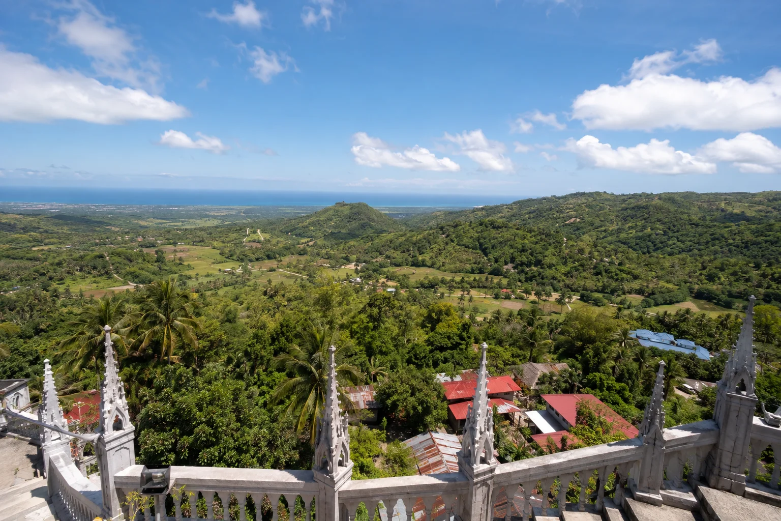 View from Simala Shrine's hilltop overlooking the countryside of southern Cebu