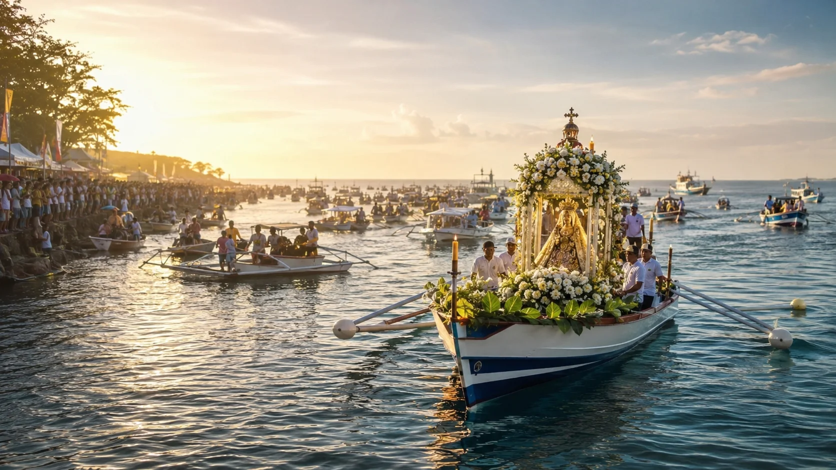 Sinulog Festival 2027: Complete Visitor Guide to Cebu's Grandest Celebration 19 Sinulog Fluvial Procession on the water near Cebu City