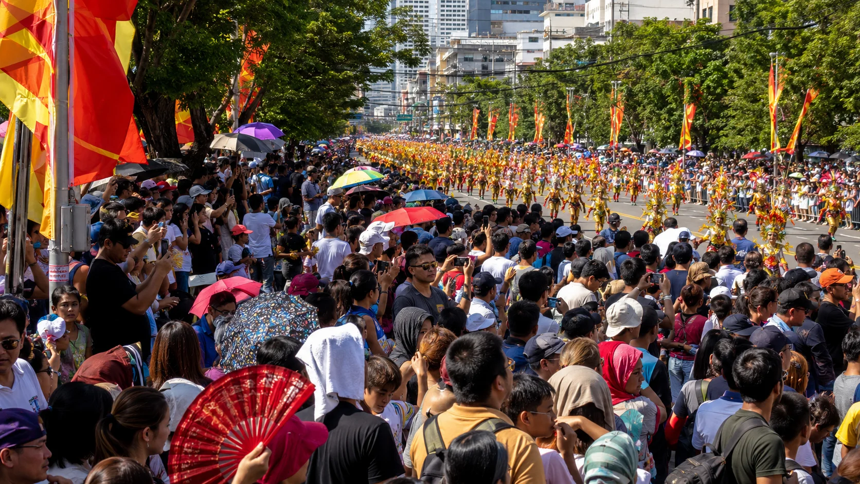 Sinulog Festival 2027: Complete Visitor Guide to Cebu's Grandest Celebration 20 Crowds watching the Sinulog Grand Parade on Osmeña Boulevard