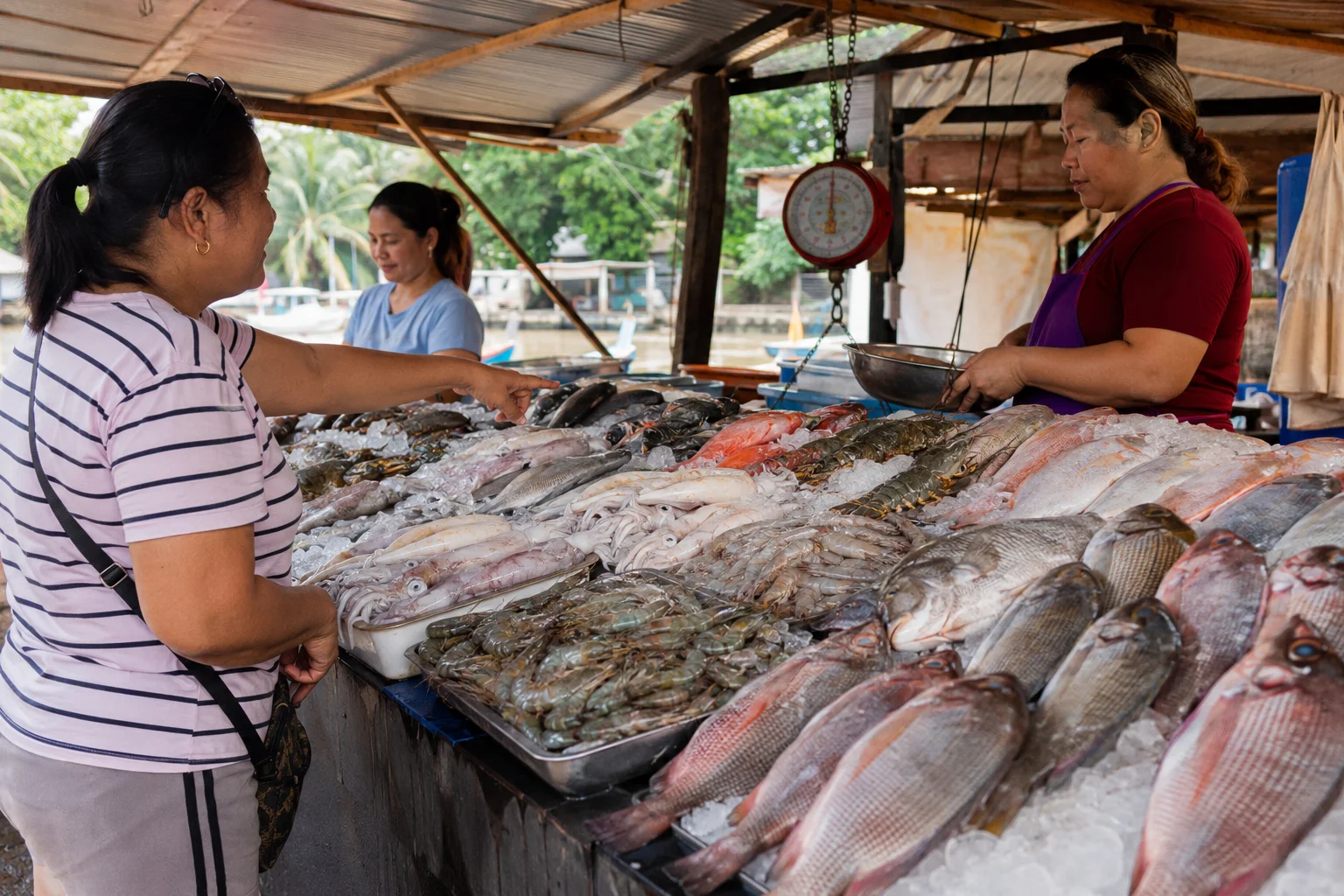 Sutukil fresh seafood selection at a Cebu market