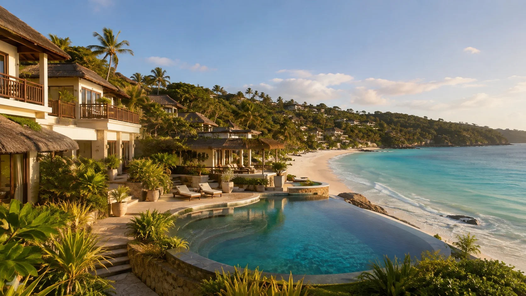 Beachfront resort in Station 1, Boracay Island