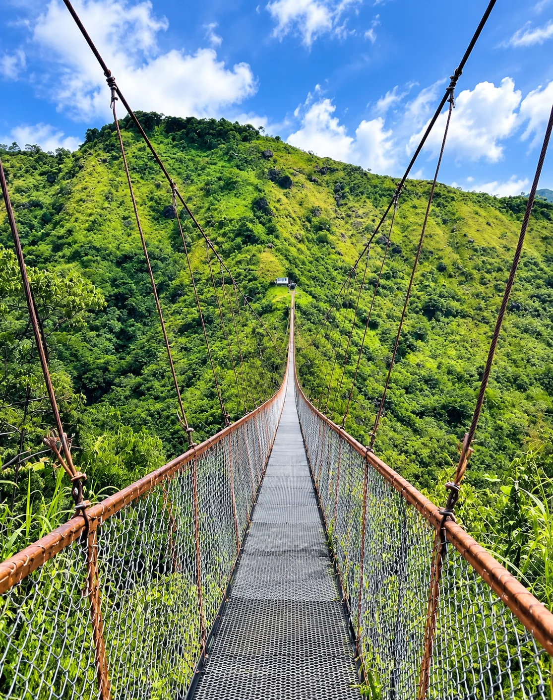 Bagalupa Hanging Bridge, an 80-meter suspended bridge near Pagadian City