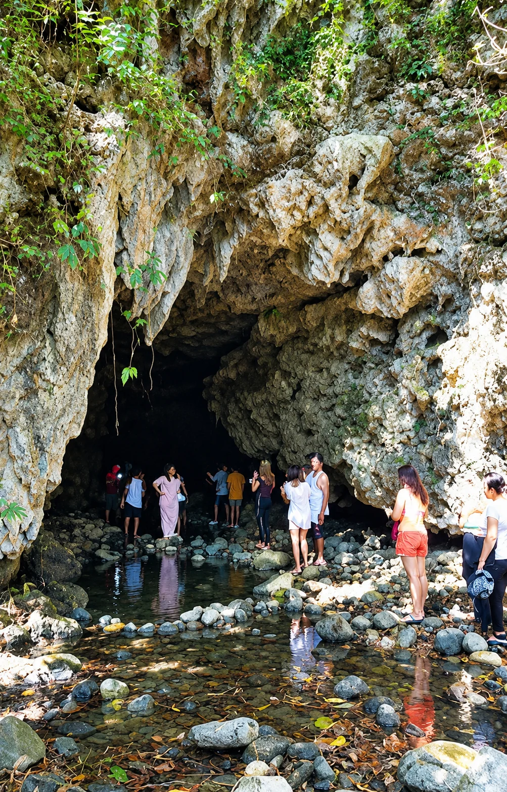 Kendis Cave interior rock formations, near Ditoray, Pagadian