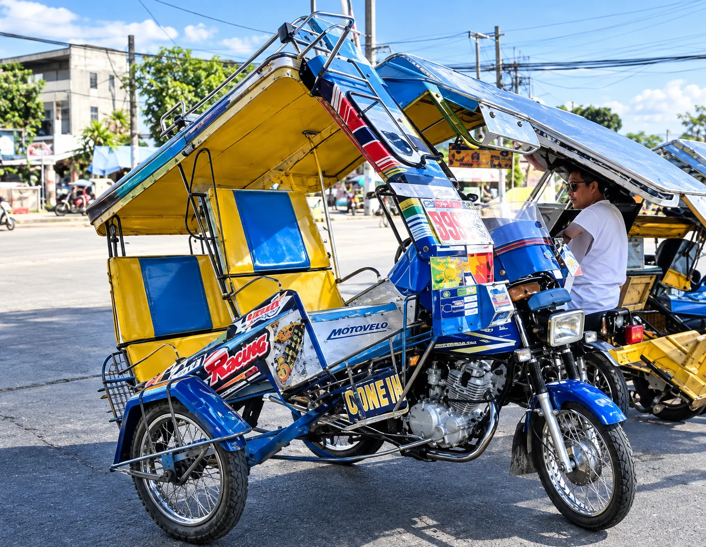Pagadian's modified inclined tricycle climbing a hilly street