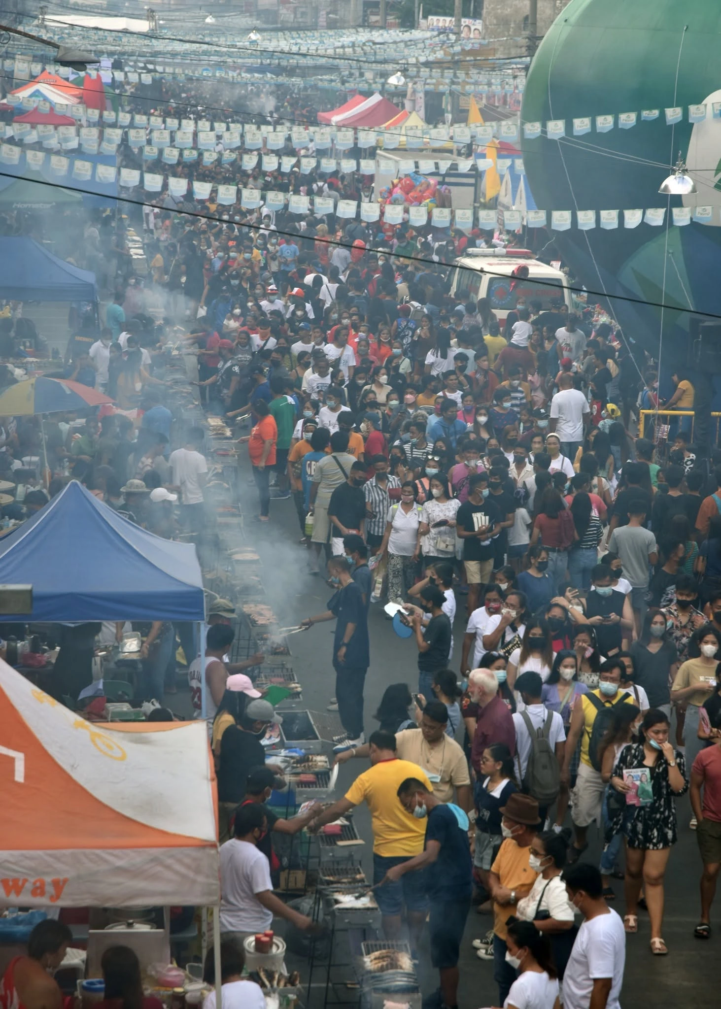 Grilled bangus at the Bangus Festival in Dagupan, Pangasinan