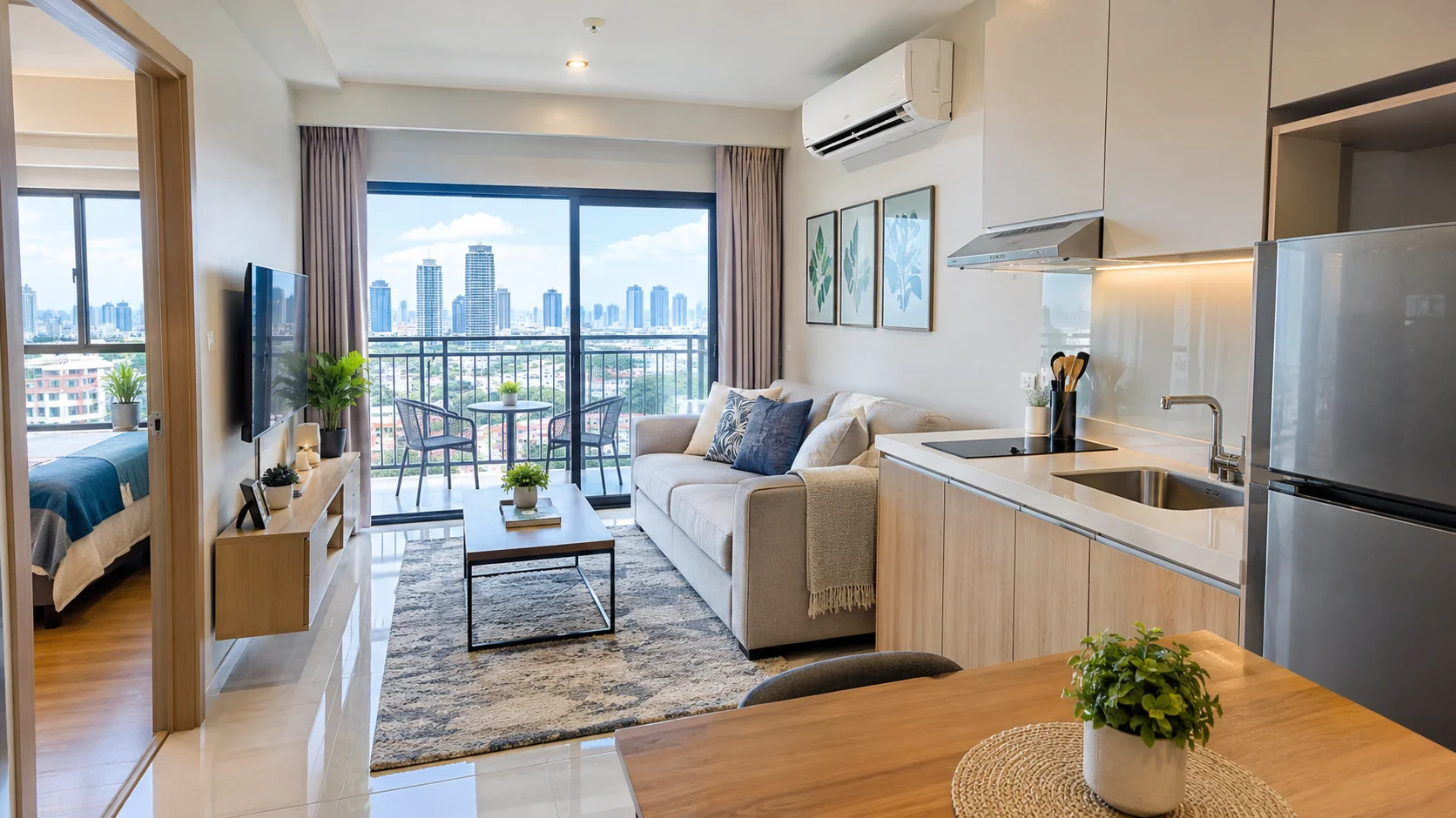 Cost of Living in the Philippines 2026: Monthly Budget, Rent & Prices + Free Calculator 7 One-bedroom condo for rent in the Philippines with city view
