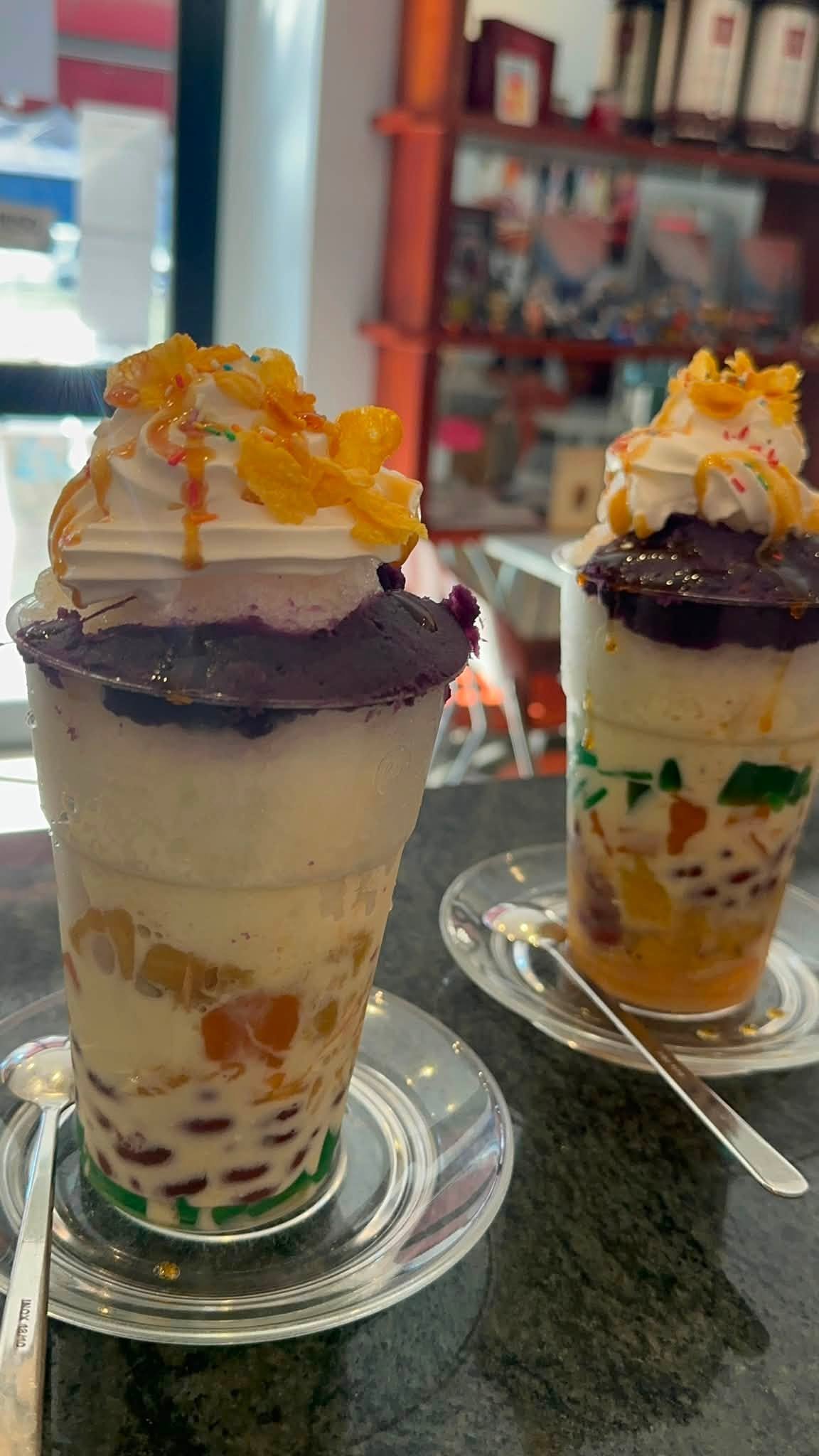 Kapampangan halo-halo with saba, macapuno and leche flan
