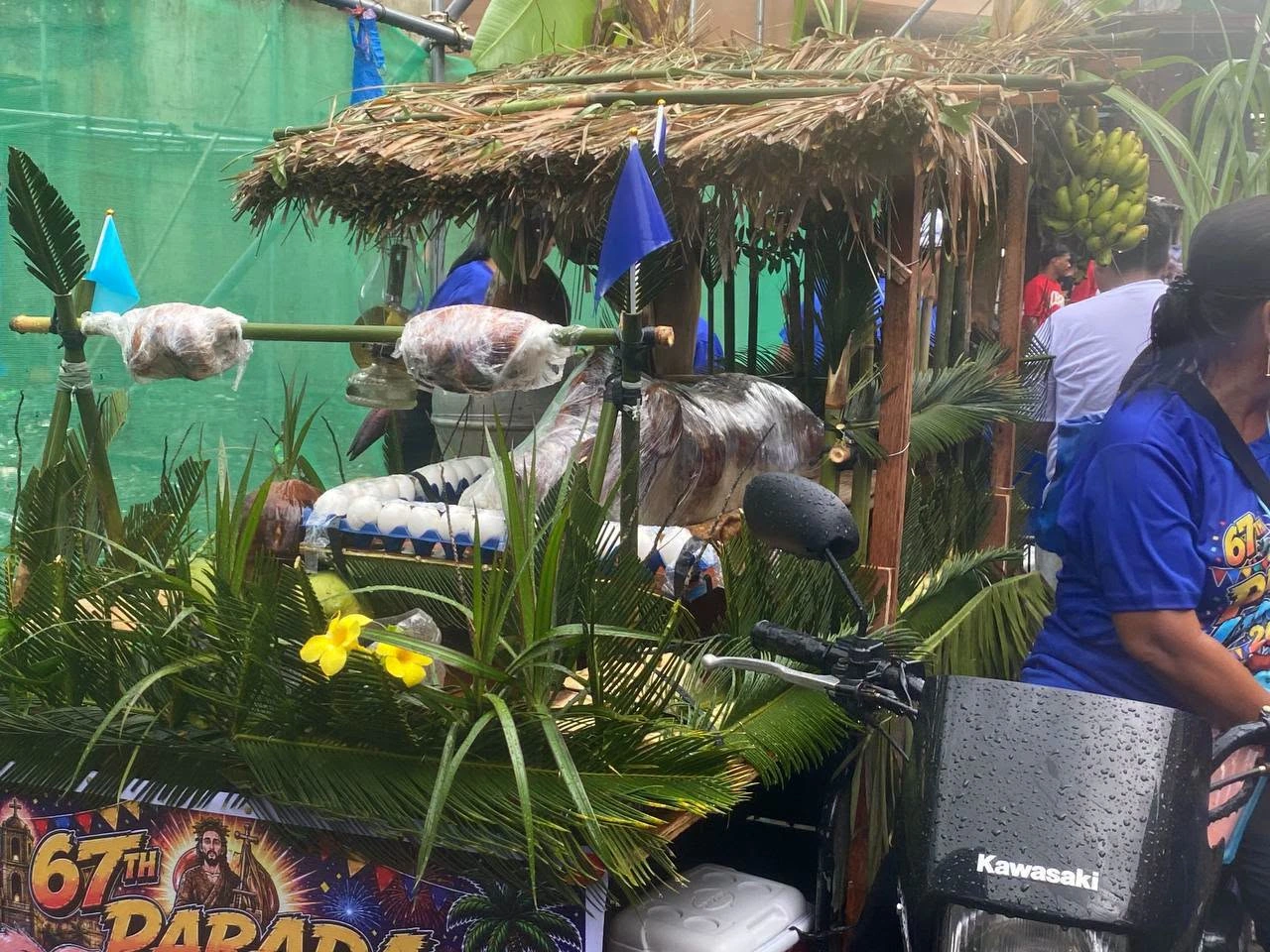 Decorated roasted pigs at the Parada ng Lechon in Balayan, Batangas