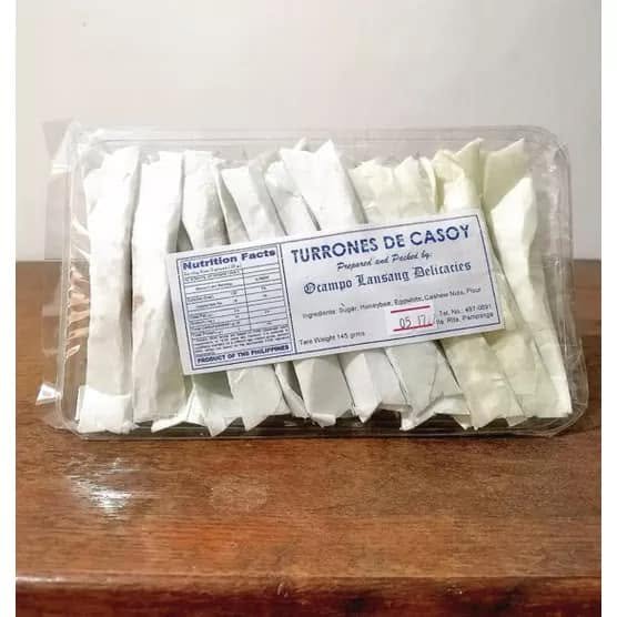 Turrones de casoy, cashew nougat wrapped in wafer from Santa Rita